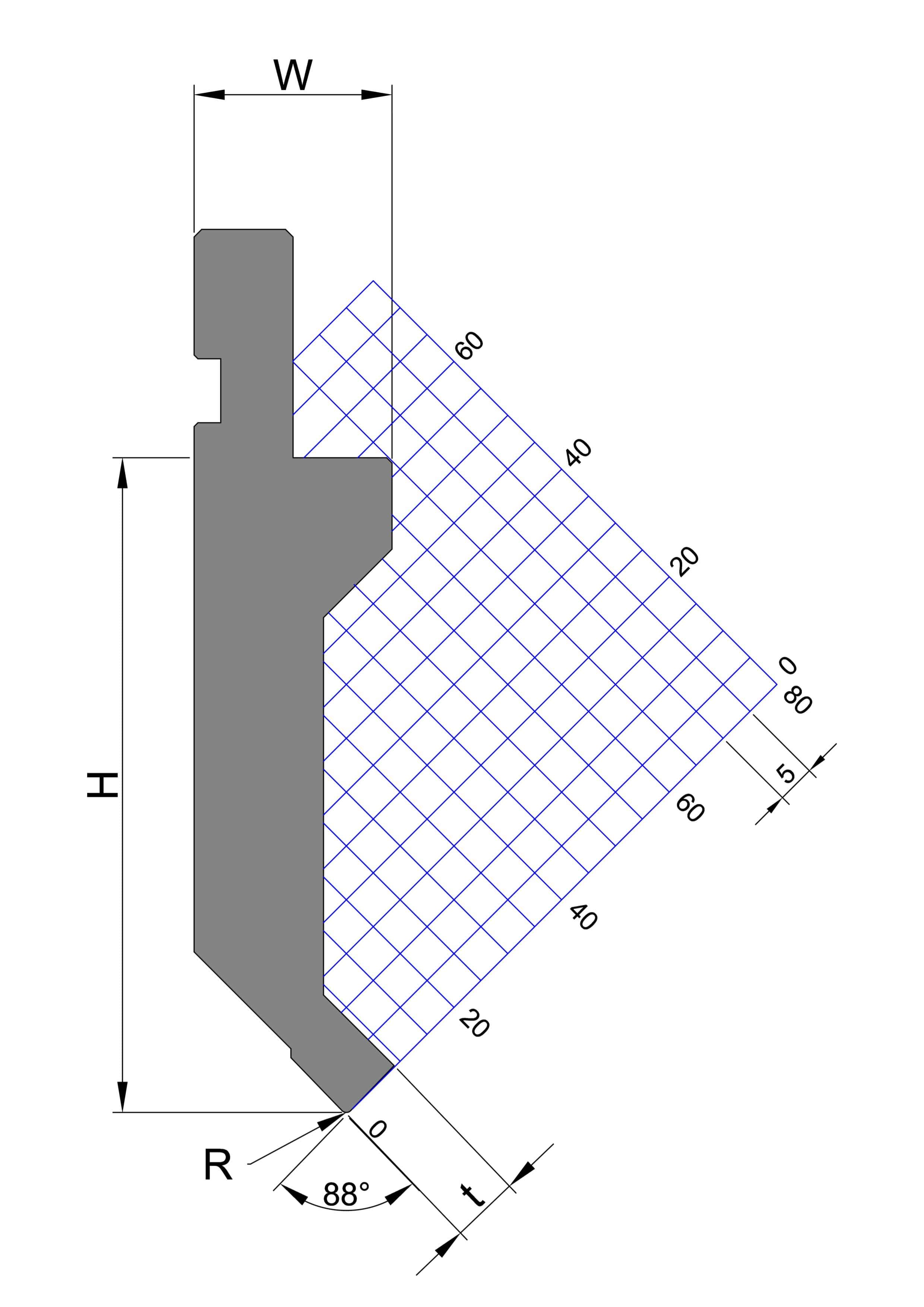 Semi-Gooseneck Punch - 88˚